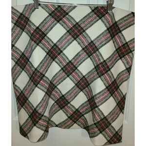 Chic Soul Plus‎ Size3x White Plaid Fully Lined Mini Skirt Preppy Schoolgirl